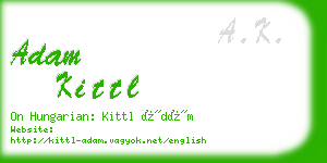 adam kittl business card